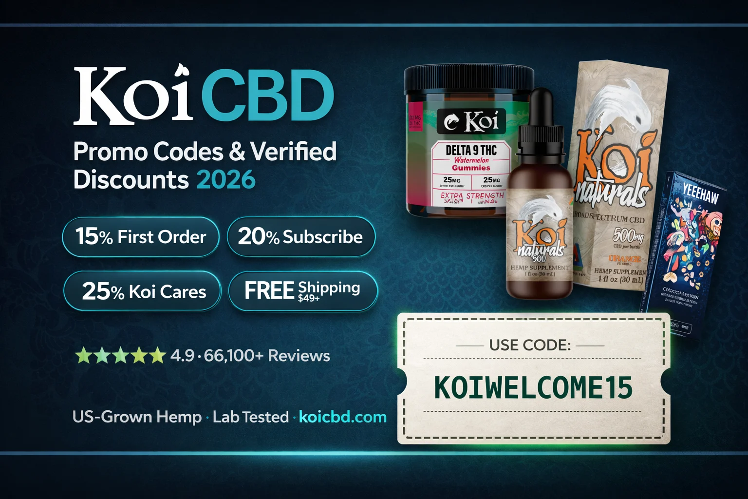 Koi CBD Promo Codes & Verified Discounts 2026 — Save Up To 25% Off